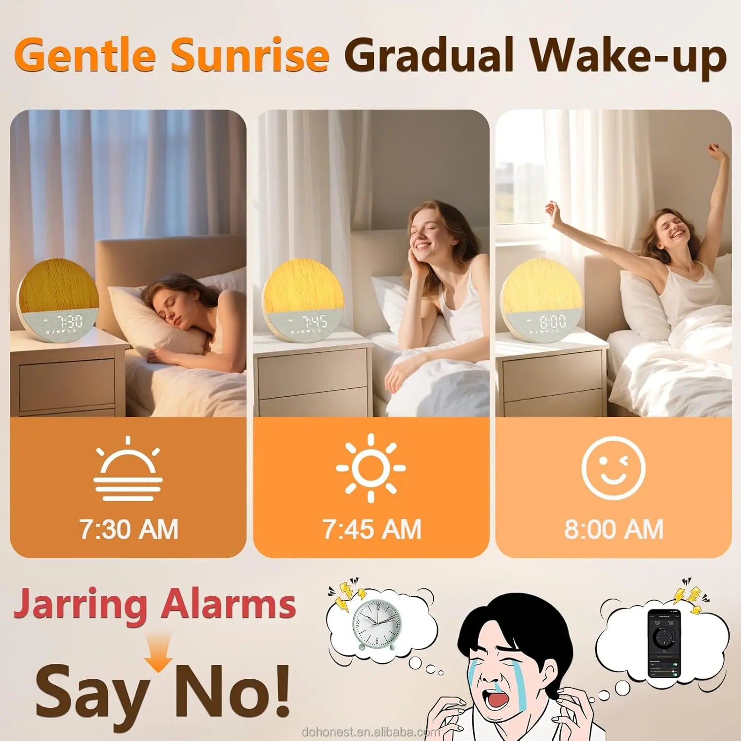 Sunrise Alarm Clock & Sleep Sound Machine – Gradual Wake-Up Light for Natural Sleep