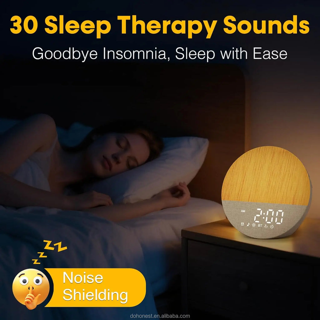 Sunrise Alarm Clock & Sleep Sound Machine – Gradual Wake-Up Light for Natural Sleep