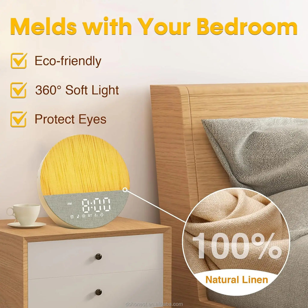 Sunrise Alarm Clock & Sleep Sound Machine – Gradual Wake-Up Light for Natural Sleep